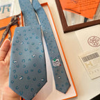 GRAVATAS HERMES  DE SEDA  OUT OF THE BOX   FERRADURA E CAVALO