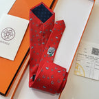GRAVATAS HERMES  DE SEDA  OUT OF THE BOX   FERRADURA E CAVALO