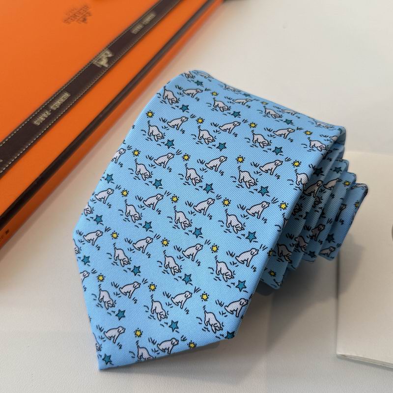 GRAVATA HERMES SARJA DE SEDA PUPPY DREAM  "SONHO DE FILHOTE"