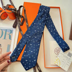 GRAVATAS HERMES  DE SEDA  OUT OF THE BOX   FERRADURA E CAVALO