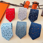 GRAVATAS HERMES  DE SEDA  OUT OF THE BOX   FERRADURA E CAVALO