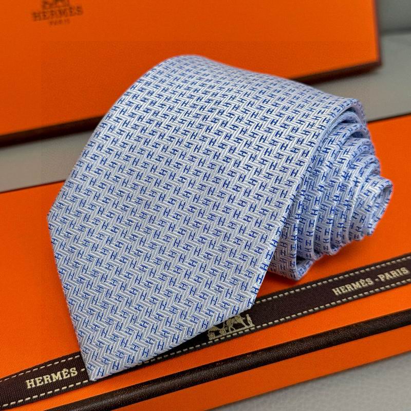GRAVATAS HERMES  DE SEDA  FACONNÉE H BICOLORE