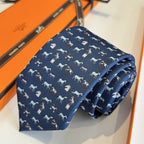 GRAVATAS HERMES  DE SEDA CHEVAL SOUS TOUDES SES