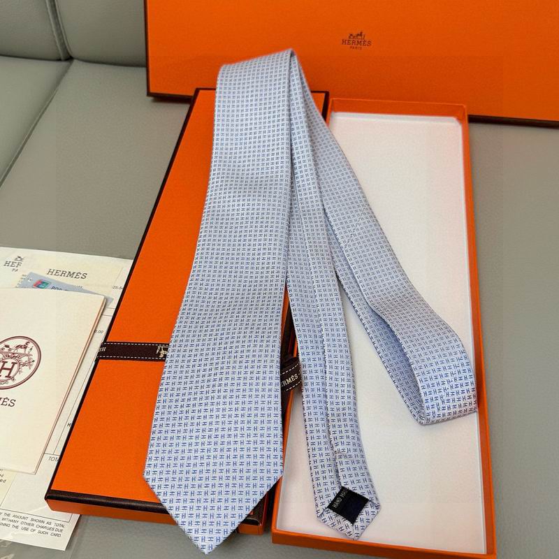 GRAVATAS HERMES  DE SEDA  FACONNÉE H BICOLORE