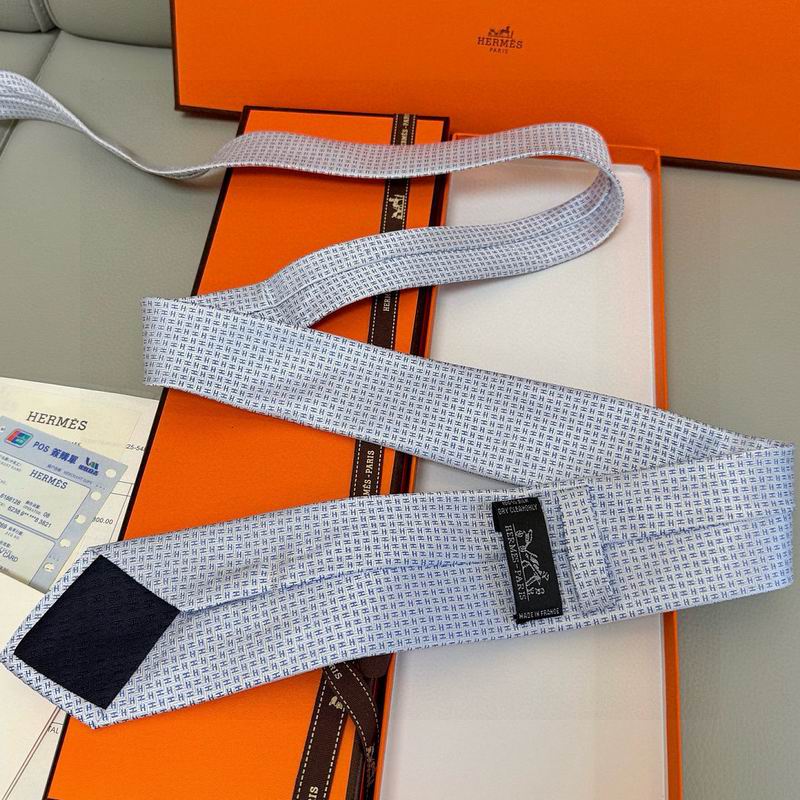GRAVATAS HERMES  DE SEDA  FACONNÉE H BICOLORE