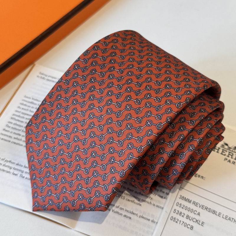 GRAVATAS HERMES  DE SEDA  GLÉNAN ZIG ZAG