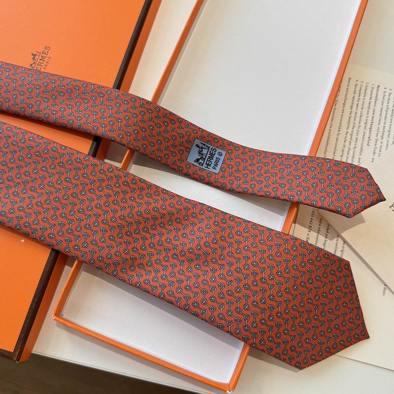 GRAVATAS HERMES  DE SEDA  GLÉNAN ZIG ZAG