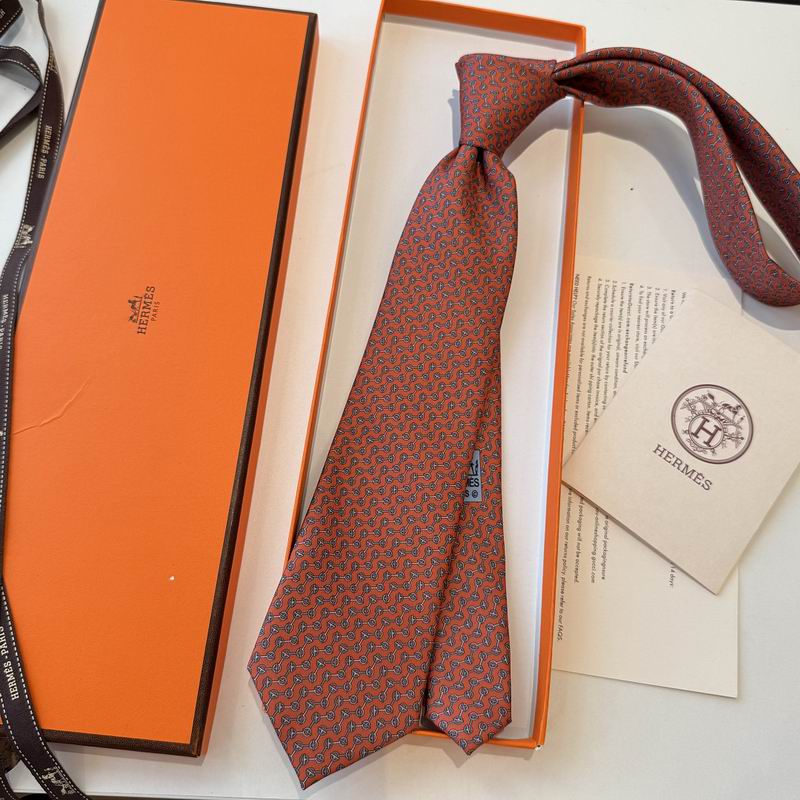 GRAVATAS HERMES  DE SEDA  GLÉNAN ZIG ZAG