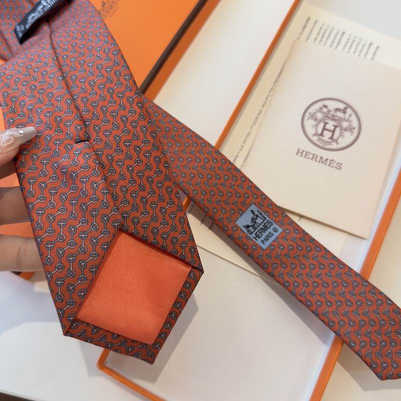 GRAVATAS HERMES  DE SEDA  GLÉNAN ZIG ZAG