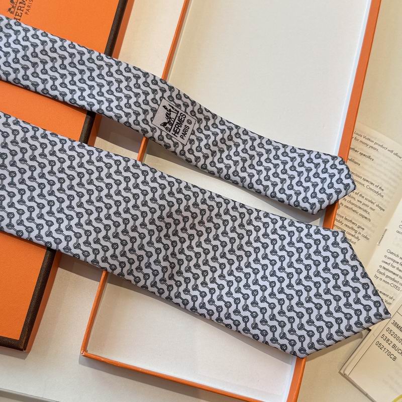 GRAVATAS HERMES  DE SEDA  GLÉNAN ZIG ZAG