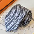 GRAVATAS HERMES  DE SEDA  GLÉNAN ZIG ZAG