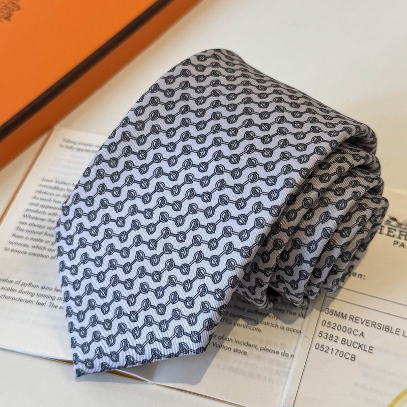GRAVATAS HERMES  DE SEDA  GLÉNAN ZIG ZAG