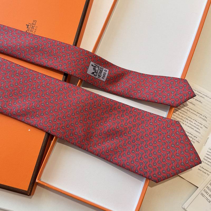GRAVATAS HERMES  DE SEDA  GLÉNAN ZIG ZAG