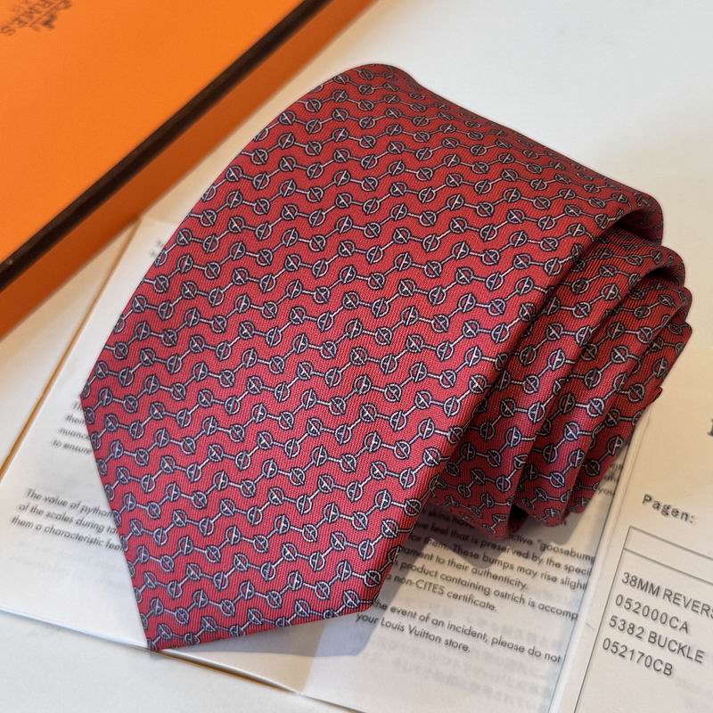 GRAVATAS HERMES  DE SEDA  GLÉNAN ZIG ZAG