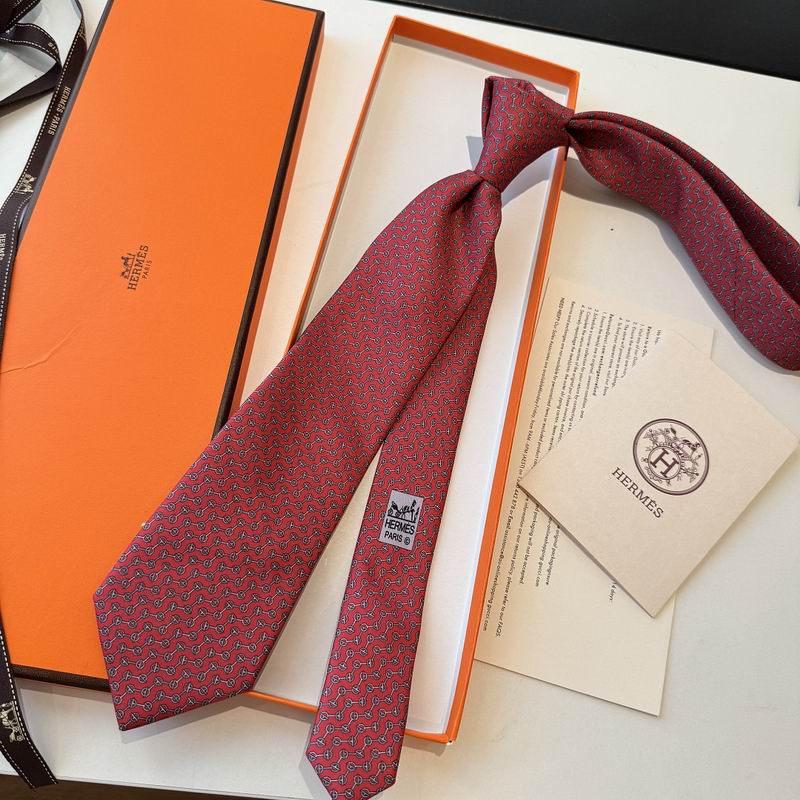 GRAVATAS HERMES  DE SEDA  GLÉNAN ZIG ZAG