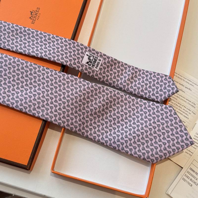 GRAVATAS HERMES  DE SEDA  GLÉNAN ZIG ZAG