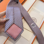GRAVATAS HERMES  DE SEDA  GLÉNAN ZIG ZAG