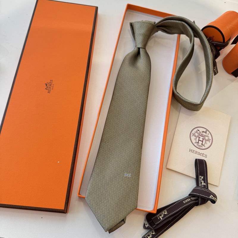 GRAVATAS HERMES  DE SEDA  MAILLON OVERBOARD TIE