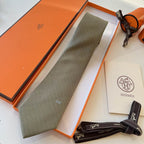 GRAVATAS HERMES  DE SEDA  MAILLON OVERBOARD TIE