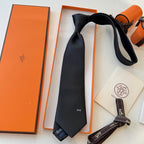 GRAVATAS HERMES  DE SEDA  MAILLON OVERBOARD TIE