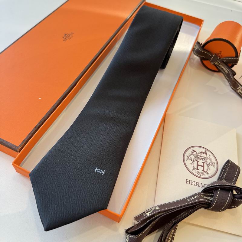 GRAVATAS HERMES  DE SEDA  MAILLON OVERBOARD TIE