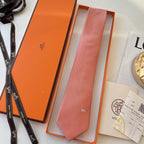 GRAVATAS HERMES  DE SEDA  MAILLON OVERBOARD TIE
