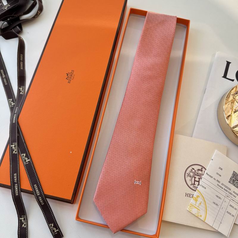 GRAVATAS HERMES  DE SEDA  MAILLON OVERBOARD TIE