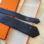 GRAVATAS HERMES  DE SEDA  MAILLON OVERBOARD TIE