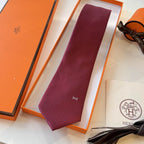 GRAVATAS HERMES  DE SEDA  MAILLON OVERBOARD TIE