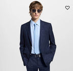 GRAVATAS LOUIS VUITTON DE SEDA COM ESTAMPA DE LISTRAS DIAGONAIS