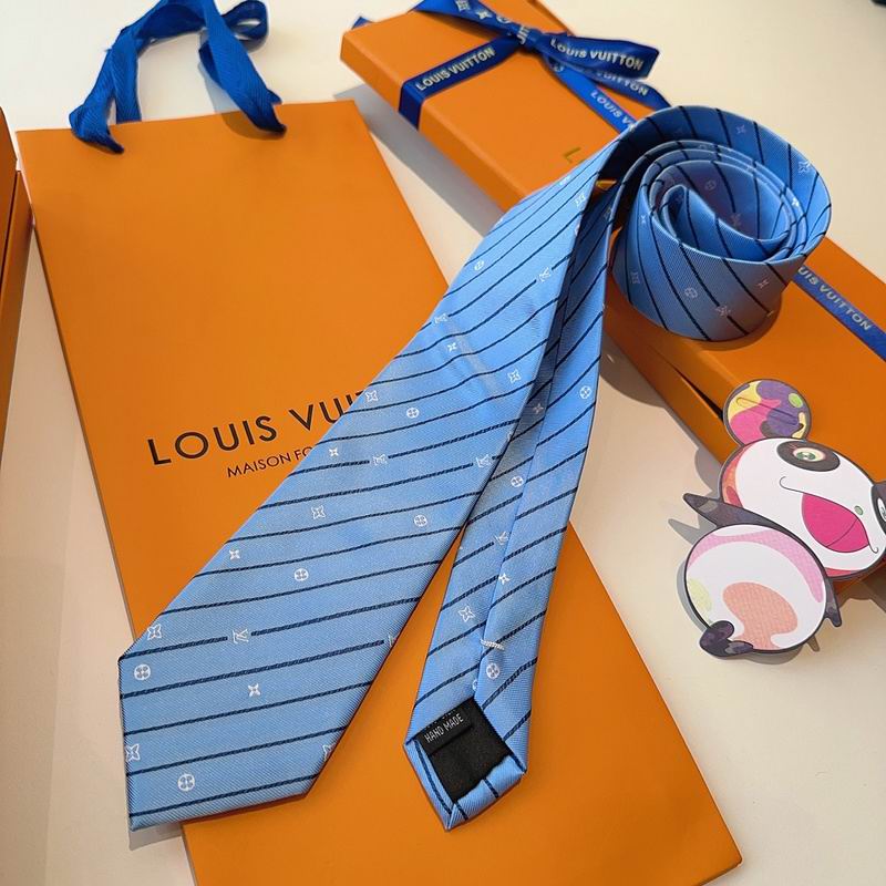 GRAVATAS LOUIS VUITTON DE SEDA COM ESTAMPA DE LISTRAS DIAGONAIS