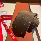 GRAVATA LORO PIANA DE SEDA POLKA DOT SILK TIE