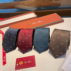 GRAVATA LORO PIANA DE SEDA POLKA DOT SILK TIE