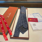 GRAVATA LORO PIANA DE SEDA POLKA DOT SILK TIE