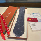 GRAVATA LORO PIANA DE SEDA POLKA DOT SILK TIE