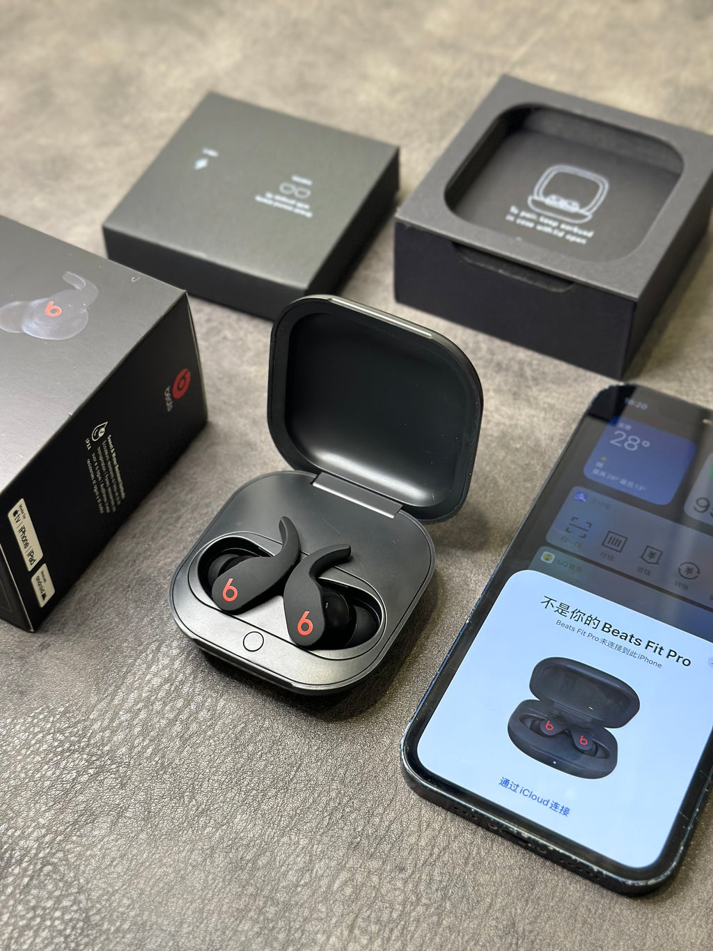 Beats Fit Pro Magic Sound com pop-up