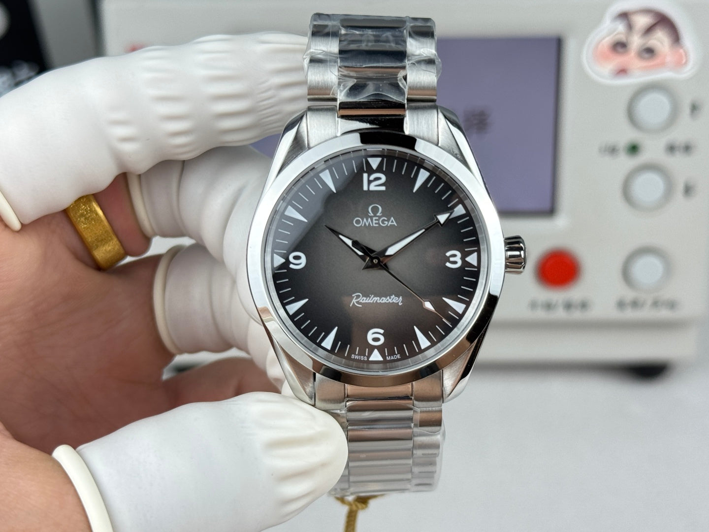 Relógio - Omega Railmaster Caixa De Aço Inoxidável De 38mm