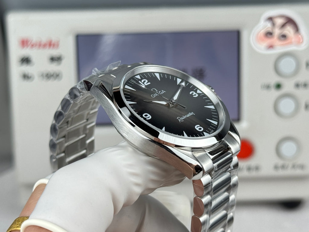 Relógio - Omega Railmaster Caixa De Aço Inoxidável De 38mm