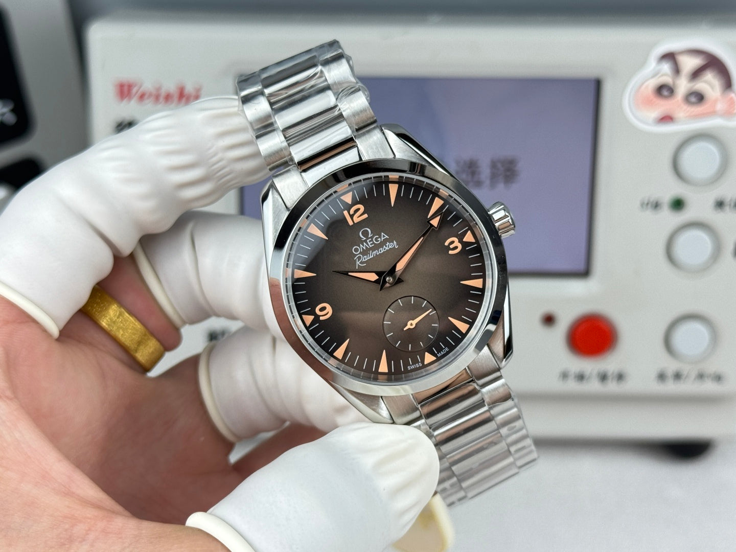 Relógio - Omega Railmaster Caixa De Aço Inoxidável De 38mm