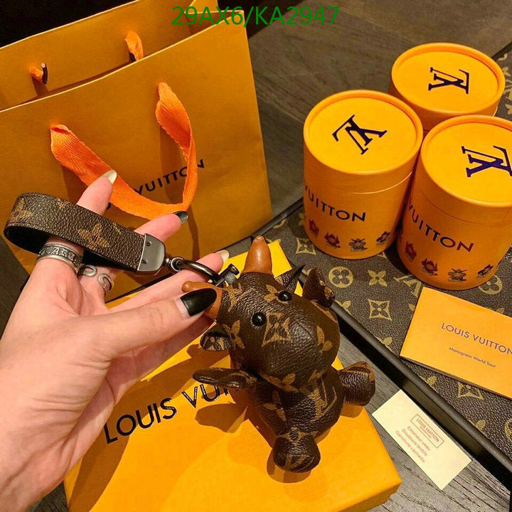 Louis Vuitton Monogram Calfskin LV Cow Pouch Bag Charm