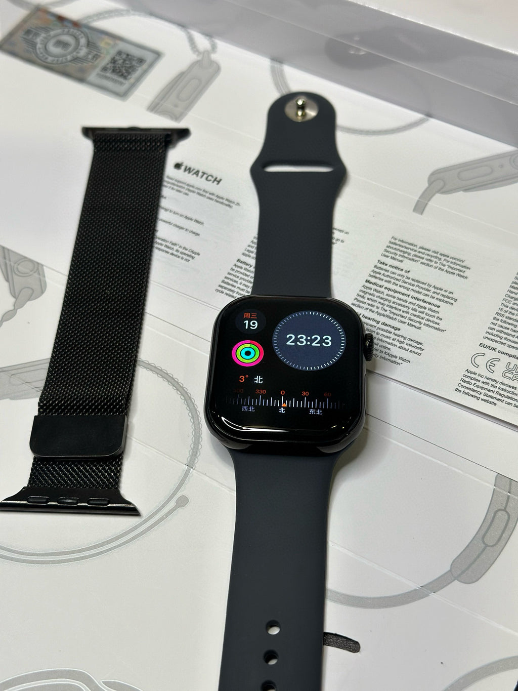 Apple Watch S10 Relógio Preto Brilhante 46mm